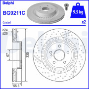 BG9211C Brzdový kotouč DELPHI