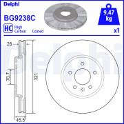 BG9238C Brzdový kotouč DELPHI