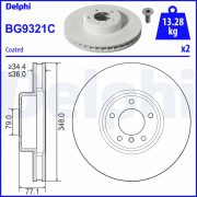 BG9321C Brzdový kotouč DELPHI