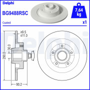 BG9488RSC Brzdový kotouč DELPHI