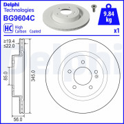 BG9604C Brzdový kotouč DELPHI