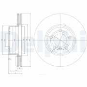 BG9786 Brzdový kotouč DELPHI