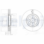 BG9843 Brzdový kotouč DELPHI