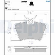 LP1745 Brzdové destičky DELPHI