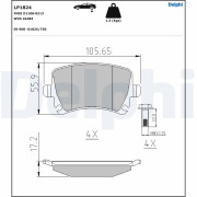 LP1824 Brzdové destičky DELPHI