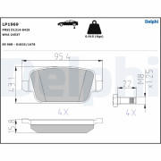 LP1969 Brzdové destičky DELPHI
