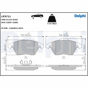 LP3711 Brzdové destičky DELPHI