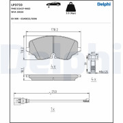 LP3733 Sada brzdových destiček, kotoučová brzda DELPHI