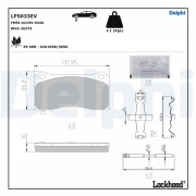 LP5033EV Sada brzdových destiček, kotoučová brzda DELPHI