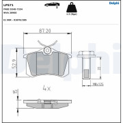 LP571 Brzdové destičky DELPHI