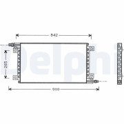 TSP0225442 Kondenzátor, klimatizace DELPHI