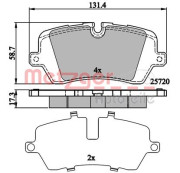 1170902 Sada brzdových destiček, kotoučová brzda GREENPARTS METZGER