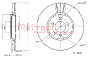 6110049 Brzdový kotouč METZGER