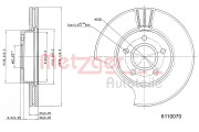 6110070 Brzdový kotouč GREENPARTS METZGER