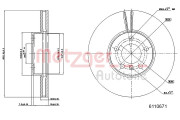 6110671 Brzdový kotouč GREENPARTS METZGER
