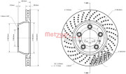 6110863 Brzdový kotouč COATED METZGER