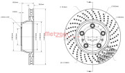 6110864 Brzdový kotouč COATED METZGER