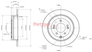 6110879 Brzdový kotouč COATED GREENPARTS METZGER