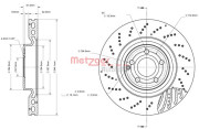 6110883 Brzdový kotouč COATED METZGER