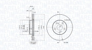 360406100801 Brzdový kotouč MAGNETI MARELLI