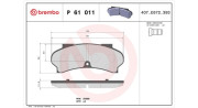 363700461011 Sada brzdových destiček, kotoučová brzda MAGNETI MARELLI