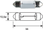 009418100000 MAGNETI MARELLI žárovka T10,5x38 (C5W) (řada STANDARD) | 12V 5W | 009418100000 MAGNETI MARELLI