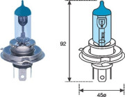 002602100000 MAGNETI MARELLI žárovka H4 (řada BLUE LIGHT) | 12V 60/55W | 002602100000 MAGNETI MARELLI