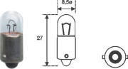 002893100000 MAGNETI MARELLI žárovka T4W (řada STANDARD) | 12V 4W | 002893100000 MAGNETI MARELLI