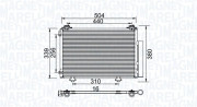 350203736000 Kondenzátor, klimatizace MAGNETI MARELLI