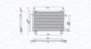 350203798000 Kondenzátor, klimatizace MAGNETI MARELLI