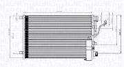 350203841000 Kondenzátor, klimatizace MAGNETI MARELLI