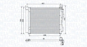 350203952000 Kondenzátor, klimatizace MAGNETI MARELLI