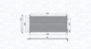 350203973000 Kondenzátor, klimatizace MAGNETI MARELLI