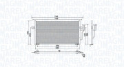 350203986000 Kondenzátor, klimatizace MAGNETI MARELLI