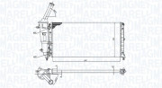 350213172200 Chladič, chlazení motoru MAGNETI MARELLI