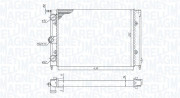 350213187300 Chladič, chlazení motoru MAGNETI MARELLI