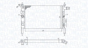 350213193800 Chladič, chlazení motoru MAGNETI MARELLI