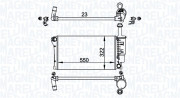 350213196200 Chladič, chlazení motoru MAGNETI MARELLI