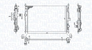 350213199600 Chladič, chlazení motoru MAGNETI MARELLI