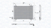 350203908000 Kondenzátor, klimatizace MAGNETI MARELLI