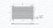350203913000 Kondenzátor, klimatizace MAGNETI MARELLI