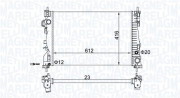 350213129700 Chladič, chlazení motoru MAGNETI MARELLI