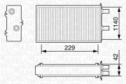 350218055000 Výměník tepla, vnitřní vytápění MAGNETI MARELLI