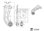 183089 Řídicí páka, zavěšení kol FEBI BILSTEIN