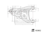 183802 Řídicí páka, zavěšení kol FEBI BILSTEIN