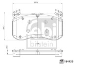 184439 Sada brzdových destiček, kotoučová brzda FEBI BILSTEIN