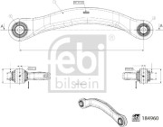 184960 Řídicí páka, zavěšení kol FEBI BILSTEIN