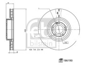 186190 Brzdový kotouč FEBI BILSTEIN