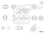 186263 Řídicí páka, zavěšení kol FEBI BILSTEIN