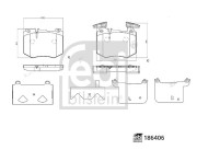 186406 Sada brzdových destiček, kotoučová brzda FEBI BILSTEIN